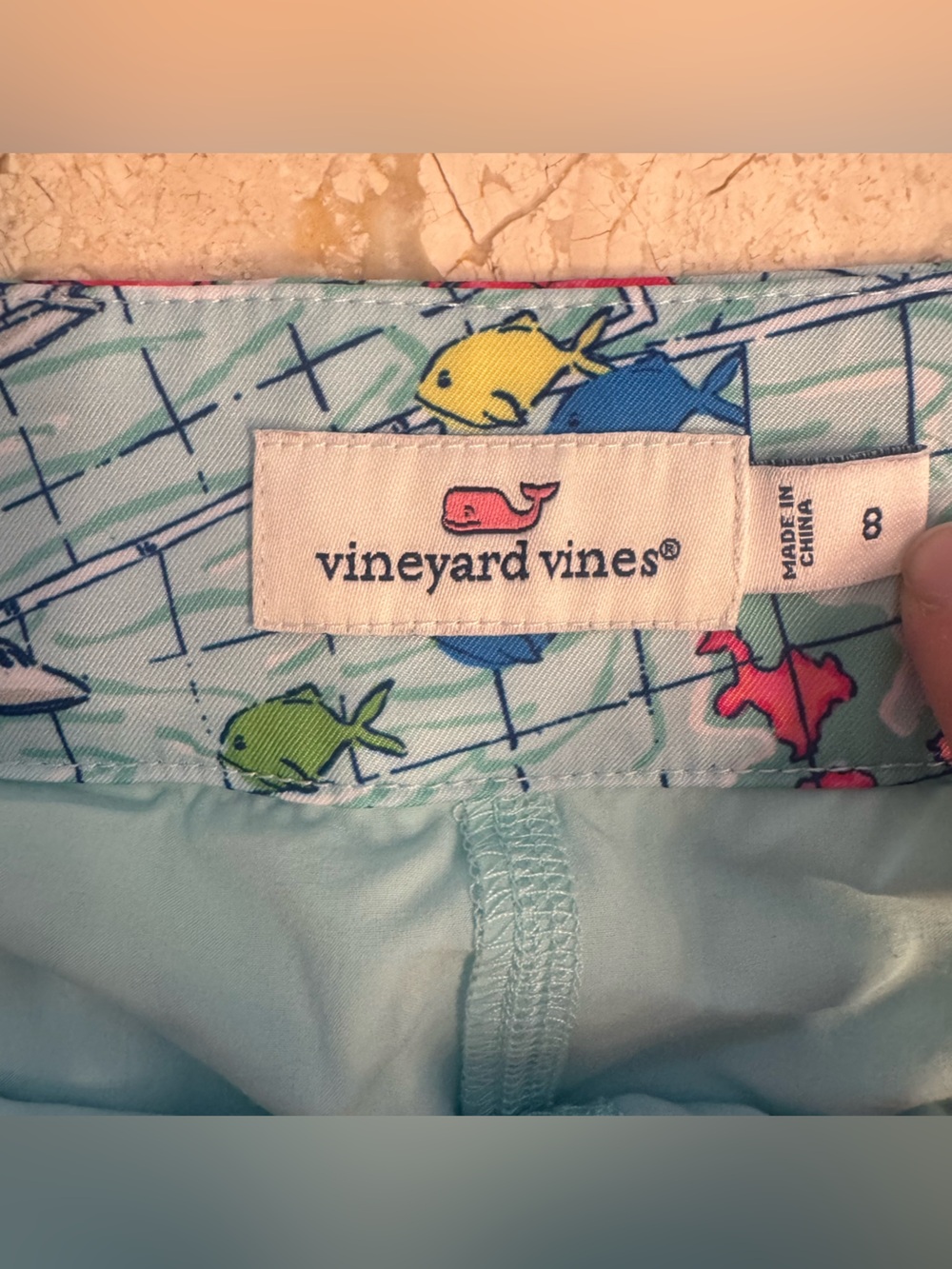 Vineyard vines nautical map blue pink tennis golf prep women’s skort size 8 - Picture 4 of 6